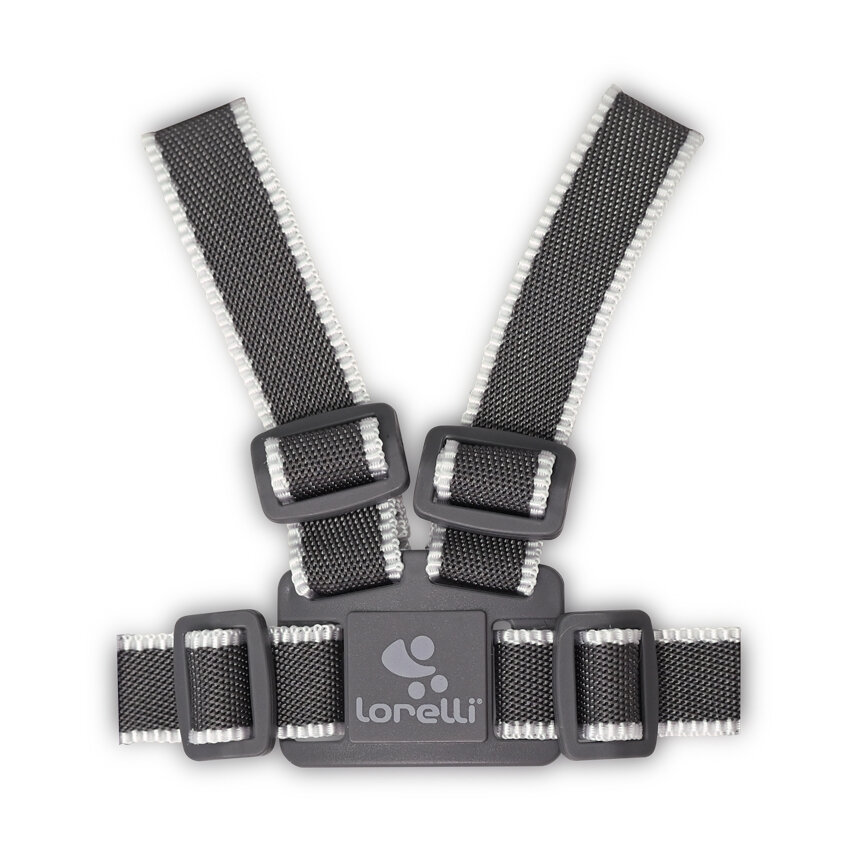Lorelli Safety Harness Περπατούρα με Ιμάντας Στήριξης Γκρι/Λευκό