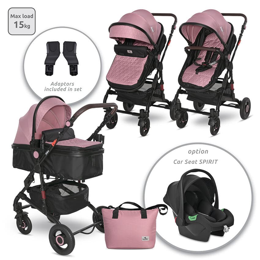 Lorelli Alba Premium Καρότσι 3 σε 1 Pink