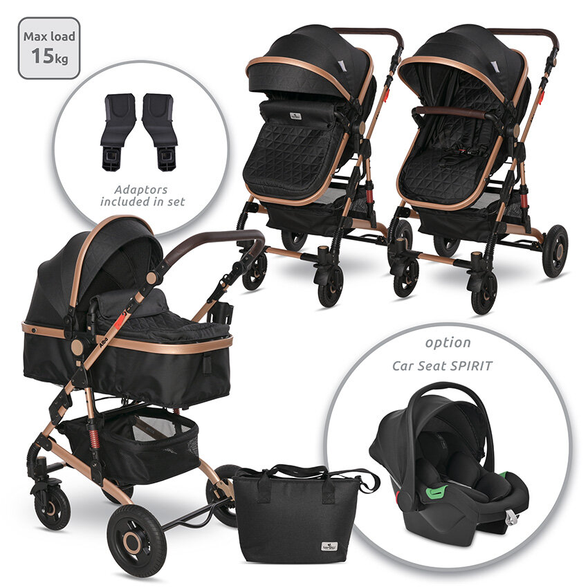 Lorelli Alba Premium Καρότσι 3 σε 1 Black