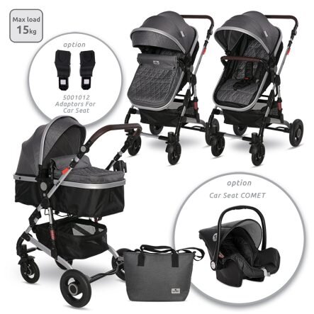 Lorelli Alba Premium Καρότσι 2 σε 1 Steel Gray