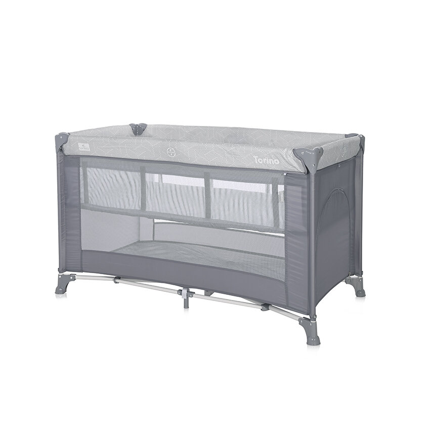Lorelli Torino 2 Layers Παρκοκρέβατο Gray Stripped Element