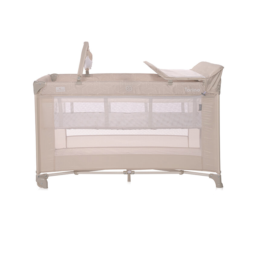 Lorelli Torino 2 Layers Plus Παρκοκρέβατο Fog Striped Elements