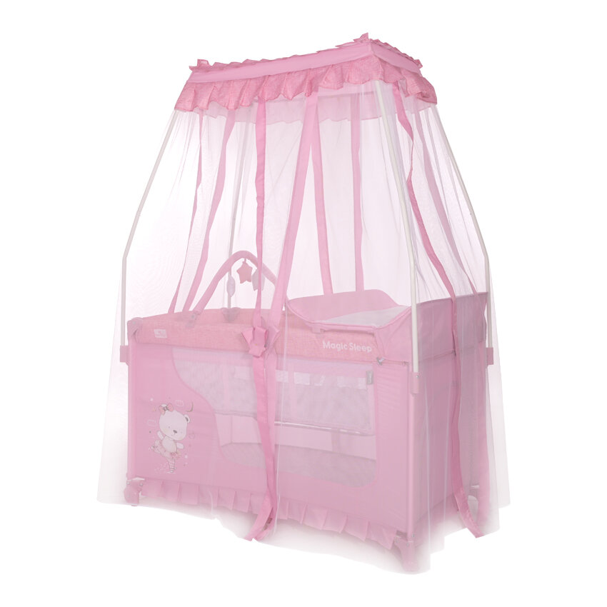 Lorelli Magic Sleep Παρκοκρέβατο Rose Ballerina Pink