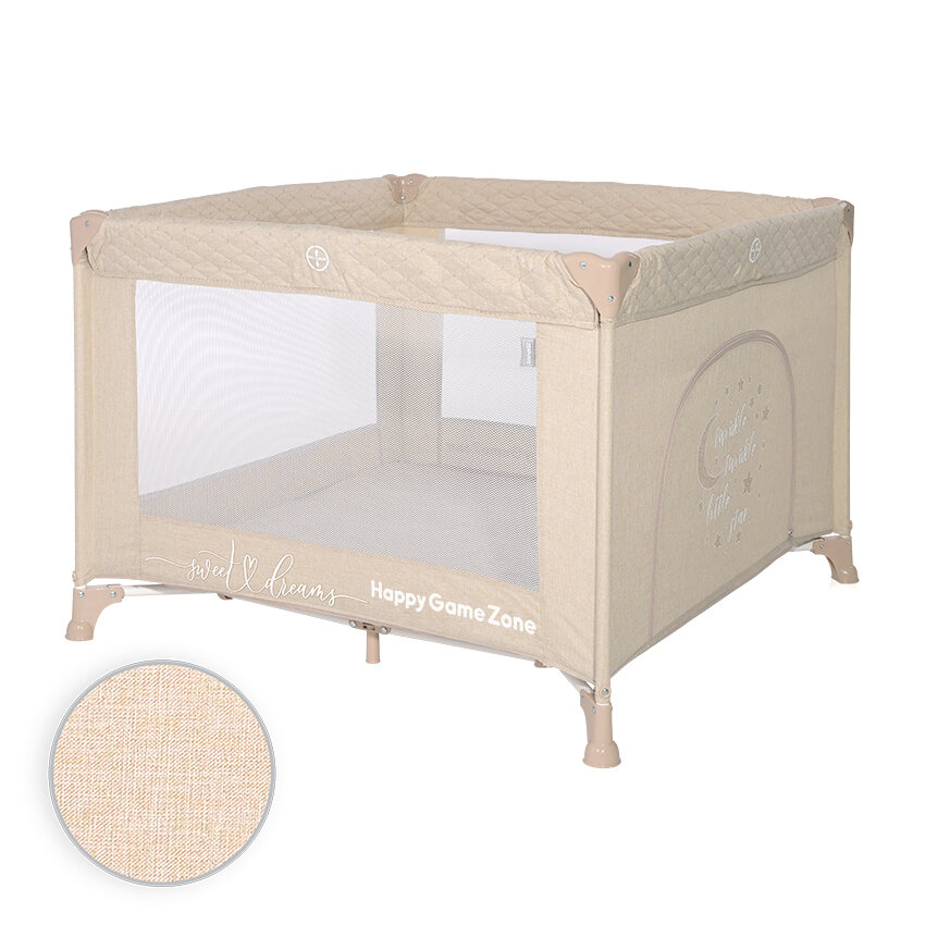 Lorelli Happy Game Zone Παρκοκρέβατο Fog Beige Stars