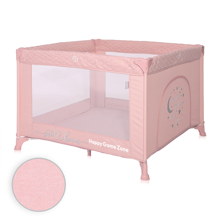 Lorelli Happy Game Zone Παρκοκρέβατο Mellow Rose Star