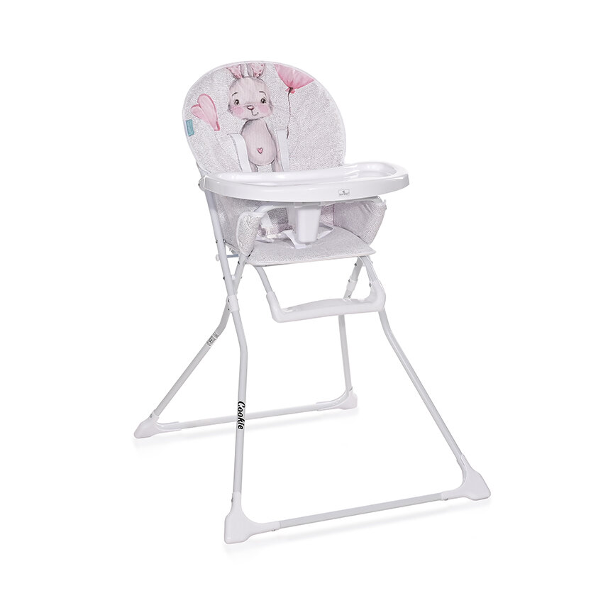 Lorelli Cookie Καρεκλάκι Φαγητού Gray and Pink Rabbits
