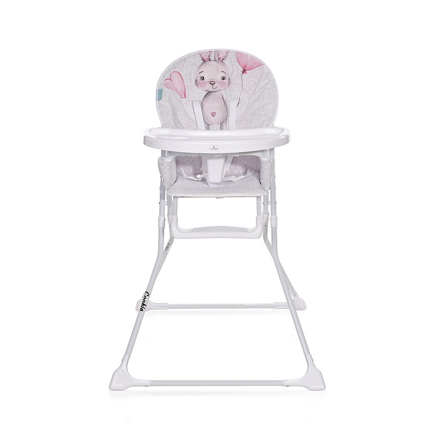 Lorelli Cookie Καρεκλάκι Φαγητού Gray and Pink Rabbits