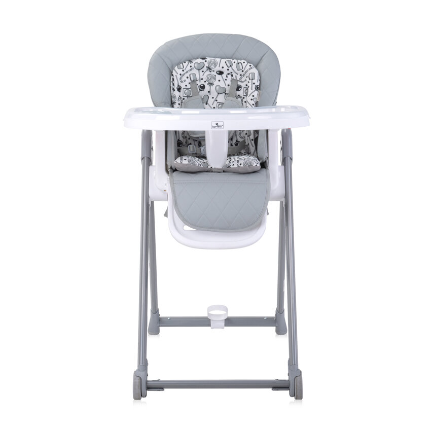 Lorelli Party Καρεκλάκι Φαγητού Cool Gray Leather