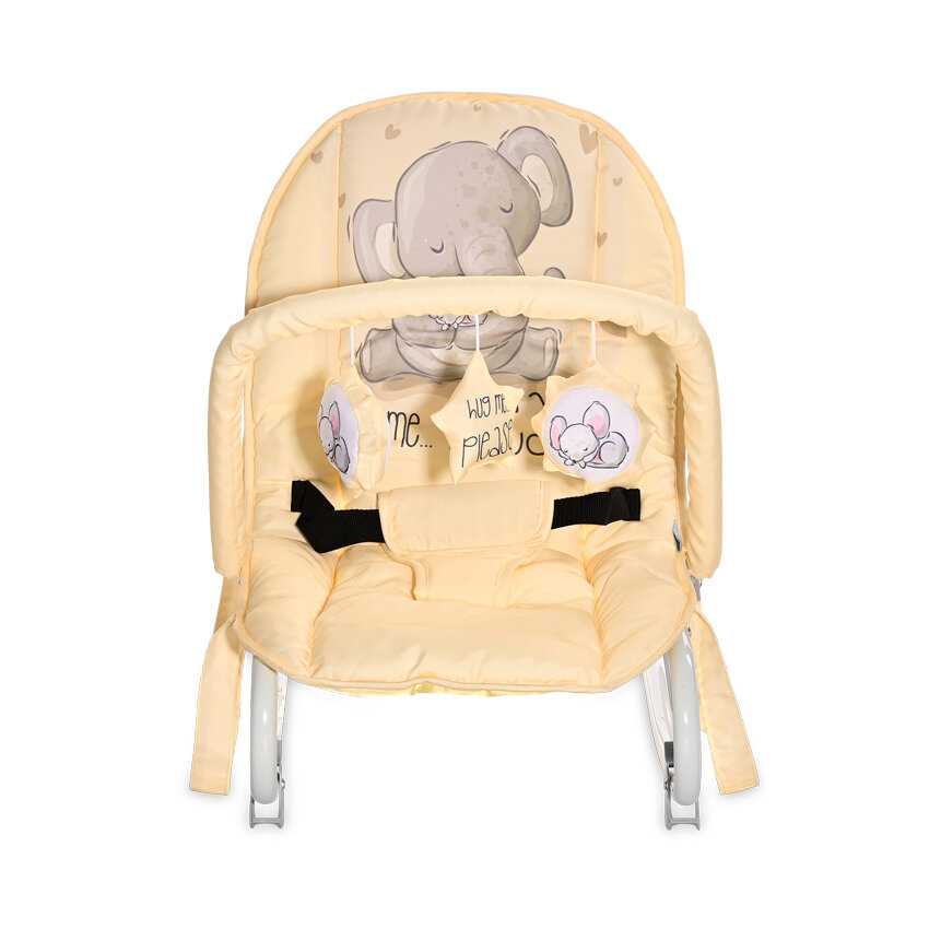 Lorelli Elisa Relax Μωρού Rocker Beige Yellow Cute Elephant