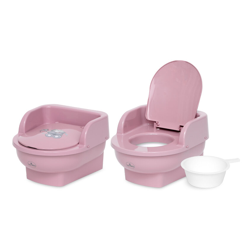 Lorelli Throne Γιο-Γιο Απομίμηση τουαλέτας Bear Dark Pink