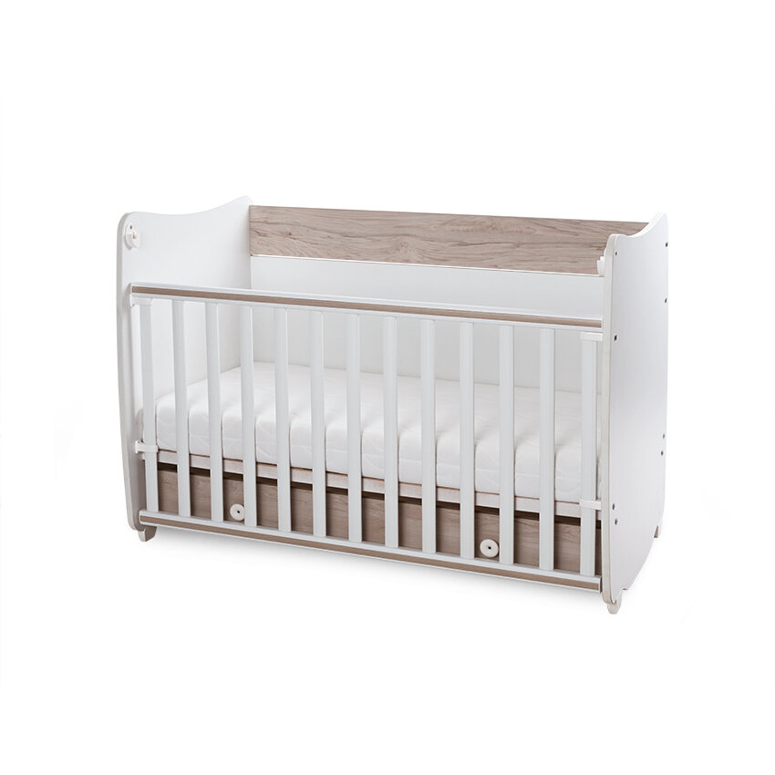Lorelli Dream 60X120 Κούνια πολυμορφική White/LIght Oak New