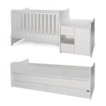 Lorelli Minimax Κούνια πολυμορφική +  Δώρο το Στρώμα Κοκκοφοίνικα της Grecostrom White