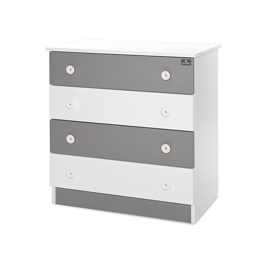 Lorelli Βρεφική Συρταριέρα White/Stone Gray