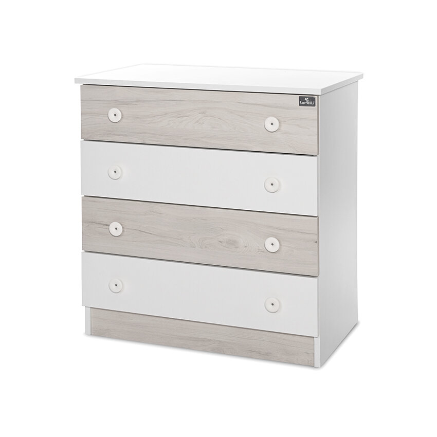 Lorelli Βρεφική Συρταριέρα White/Light Oak