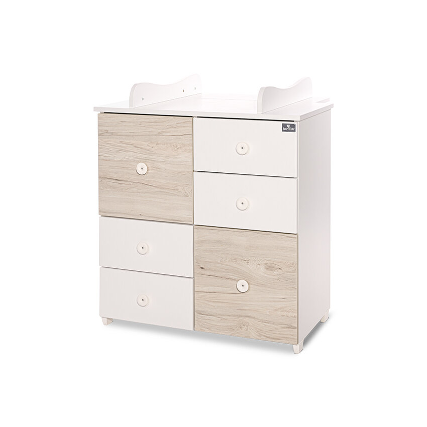 Lorelli Βρεφική Συρταριέρα - Αλλαξιέρα White/Light Oak