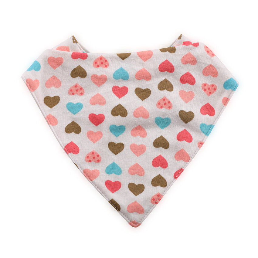 Lorelli Σαλιάρα Βρεφική Bandana με Heart Pink
