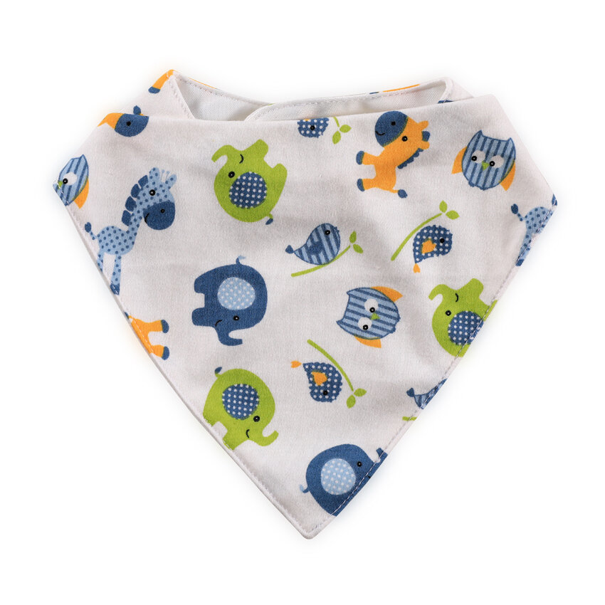 Lorelli Σαλιάρα Βρεφική Bandana με Animals Blue