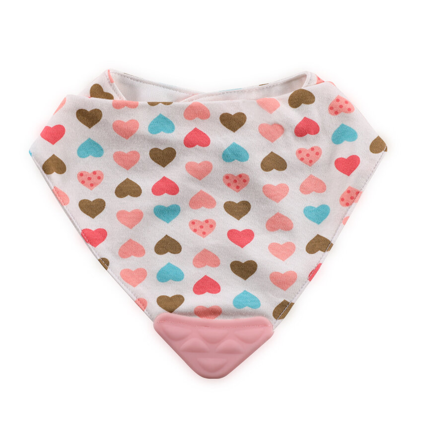 Lorelli Σαλιάρα Βρεφική Bandana με Μασητικό Heart