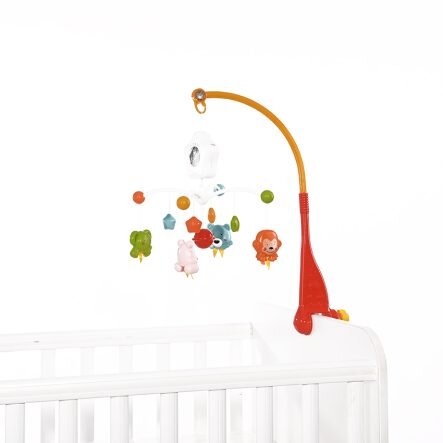 Lorelli Happy Animals Orange Μόμπιλε Κούνιας Με Μουσική