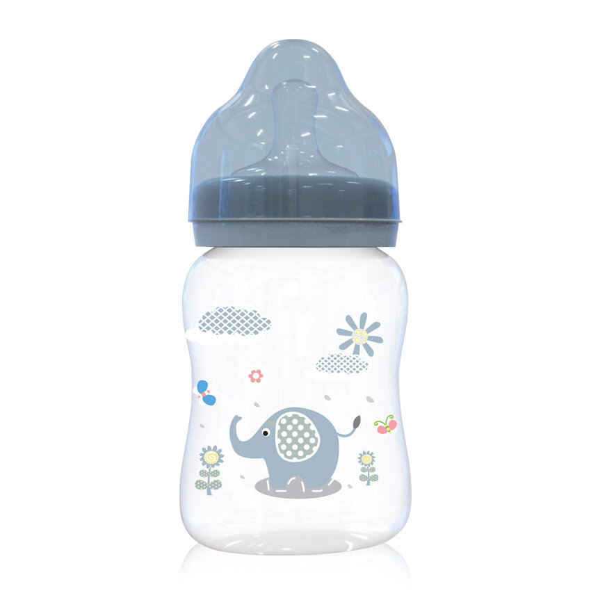 Lorelli Πλαστικό Μπιμπερό με Θηλή Σιλικόνης 250ml 0+ Moonlight Blue