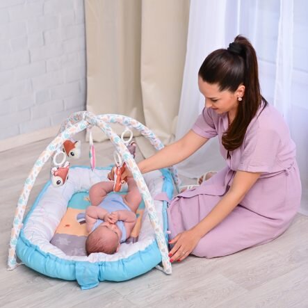 Lorelli Baby Nest Blue Χαλάκι Δραστηριοτήτων & Φωλιά
