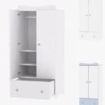 Lorelli Exclusive Ντουλάπα Δίφυλλη White/Orchid Pink