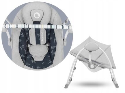Lionelo Ruben Βρεφικό ηλεκτρικό Ρηλάξ Gray Graphite 5903771702935
