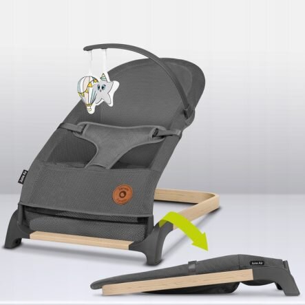 Lionelo June Air Βρεφικό Ρηλάξ Gray Graphite 5903771703260