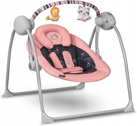 Lionelo Ruben Βρεφικό ηλεκτρικό Ρηλάξ Pink 5903771702928