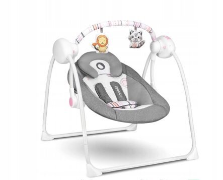 Lionelo Ruben Βρεφικό ηλεκτρικό Ρηλάξ Gray Rose 5902581658111