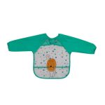 Interbaby Σαλιάρα Πλαστική Με Μανίκια Velcro Green