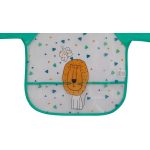 Interbaby Σαλιάρα Πλαστική Με Μανίκια Velcro Green