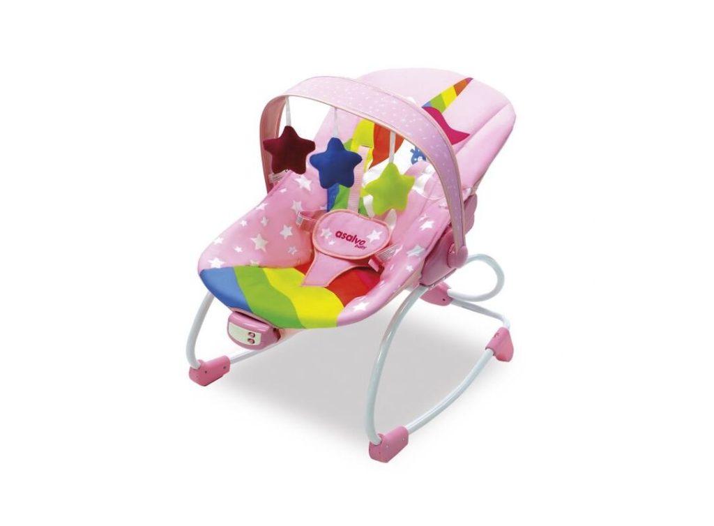 Asalvo Evolutive Βρεφικό ρηλάξ Με Δόνηση και Μελωδίες Unicorn Pink
