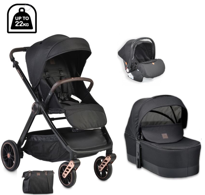 Cangaroo Macan Καρότσι 3 σε 1 Black