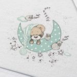Interbaby New Sleeping Set Σεντόνια Φανέλα White/Verde