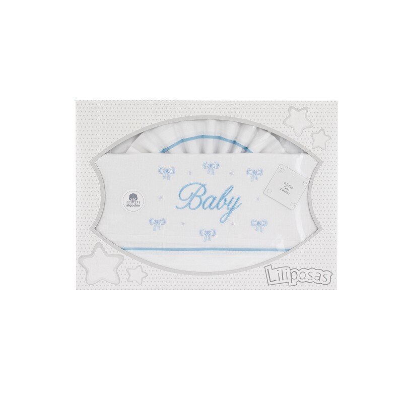 Ιnterbaby My Baby Σεντόνια Λίκνου Σετ 3 Τεμ 50×80 Blue