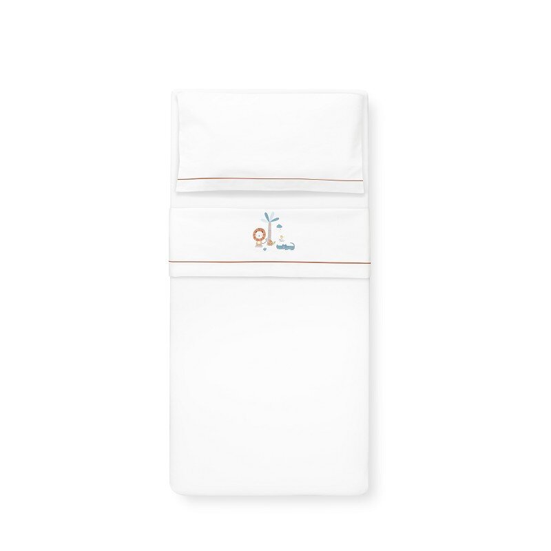Interbaby Leon Σεντόνια Λlκνου 50×80 Σετ 3 Τεμ White/Blue