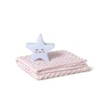 Interbaby Bubble Κουβέρτα Αγκαλιάς 80X110 & Λαμπάκι Νυκτός Dark Pink