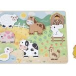 Eli Neli Montessori Farm Ξύλινο Τρισδιάστατο Παζλ Με Ζωάκια