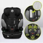 Lionelo Levi One i-size Κάθισμα Αυτοκινήτου 76cm-150cm/9-36kg Black Gray