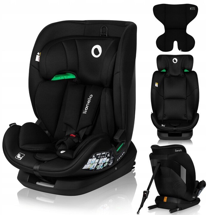 Lionelo Lavender i-size Κάθισμα Αυτοκινήτου 76cm-150cm/9-36kg Black Carbon