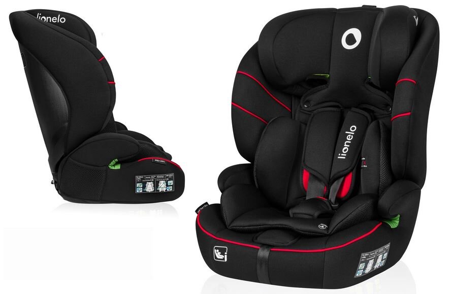 Lionelo Levi i-size Κάθισμα Αυτοκινήτου 76cm-150cm/9-36kg Sporty Black