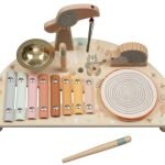 EliNeli Montessori Μουσικό Τραπέζι για Παιδιά με Ζώα – 5 μουσικά όργανα