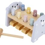 EliNeli Montessori Bear Ξύλινο Παιχνίδι Σφυρί με Αριθμούς