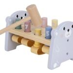 EliNeli Montessori Bear Ξύλινο Παιχνίδι Σφυρί με Αριθμούς