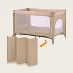 Lionelo Yasmin Easy Fold Παρκοκρέβατο 2 Επιπέδων Olive Green