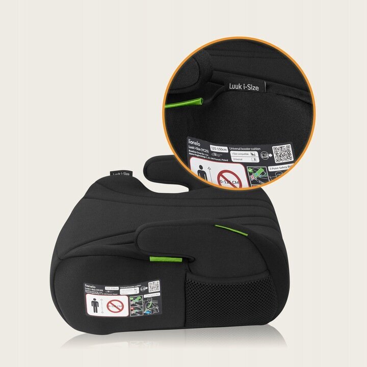Lionelo Luuk i-Size κάθισμα αυτοκινήτου 125-150cm/22-36kg Black